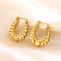 Anting-anting rumbai baja tahan karat kelas tinggi untuk wanita perhiasan besar ceruk baja Titanium tidak pudar