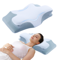 Oreiller de contour en mousse à mémoire de forme cervicale orthopédique ergonomique literie en tissu soulagement de la douleur aux épaules soutien profilé oreiller de sac latéral