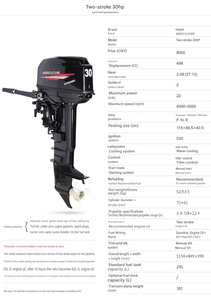 Motores fueraborda marinos económicos de cuatro y dos tiempos 40hp 30hp 25hp 6hp Bajo consumo de combustible Alta eficiencia energética - Product Image 5