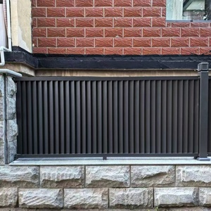 Clôture de jardin en aluminium gris de conception nouvelle, panneau de clôture horizontal plat en forme de nouilles, écran de confidentialité en aluminium pour jardin, clôture de cour - Product Image 5