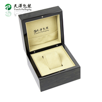 Boîte à montre en bois de palissandre haute brillance personnalisée pour l'emballage de montres de luxe, boîte de rangement et de présentation pour une seule montre avec logo personnalisé OEM