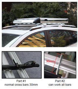 アルミ合金ユニバーサル取り外し可能ルーフラックバスケット荷物ラック4X4アクセサリー - Product Image 6