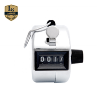 Accessoires de casino, porte-jetons de poker en métal durable argenté, compteur mécanique manuel