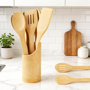 Ensemble <span class=keywords><strong>de</strong></span> 1 à 7 spatules et cuillères à fentes, ustensiles <span class=keywords><strong>de</strong></span> <span class=keywords><strong>cuisine</strong></span>, spatule en bois pour cuisson, compatible antiadhésif, pour <span class=keywords><strong>cuisine</strong></span>, personnalisation possible - Product Image 1