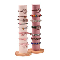 Support de présentation de bijoux en velours pour la vente en gros, présentoir de rangement pour bracelets, montres et outils de bijouterie pour magasin