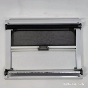 Fenêtre à charnières pour caravane, verre trempé, 500*450mm, avec moustiquaire et store enrouleur pour caravane, <span class=keywords><strong>camping</strong></span>-<span class=keywords><strong>car</strong></span> - Product Image 5