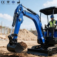 Mini-excavatrice certifiée CE pour projets de construction, avec moteur diesel de 38 CV, haute performance et efficacité.