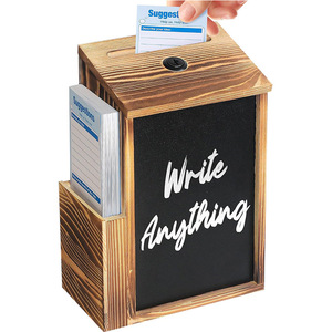 Buzón de sugerencias de madera transfronterizo con cerradura, buzón de madera para pared, caja de recordatorios de donaciones, caja de tickets de madera sencilla - Product Image 1