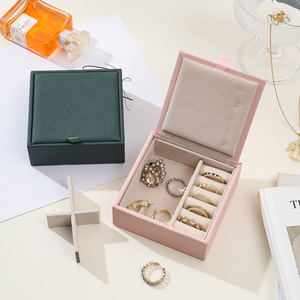 Portable Multi-functional Jewelry <b>Box</b> Magnetic Closure Cotton Lined Jewelry Paper Boxes - Product Image 5