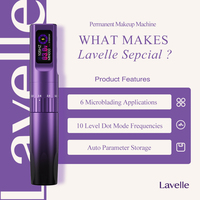 INKin Lavelle Professionele Draadloze PMU Machine Verstelbare Slaglengte 6 Geheugenmodi Lichtgewicht Draadloze Permanente Make-up Pen