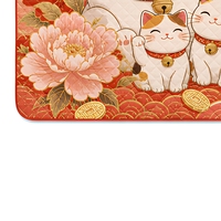 Tapis de pique-nique extra large Kawaii Lucky Cat, couverture de pique-nique matelassée imperméable, pliable, pour la famille, le camping, la plage
