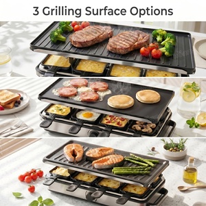Grill électrique multifonctionnel en acier inoxydable pour 8 personnes avec <span class=keywords><strong>4</strong></span> options de surface de cuisson - Product Image 5