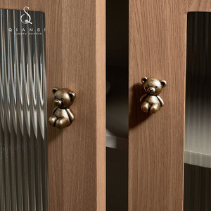 Kinderzimmer Bronze-Knöpfe Massiver Messing Schranktürgriffe Moderne Luxus-Küchen-Kommode Kleiderschrank Schubladengriffe - Product Image 1