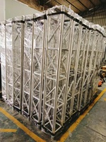 Sistema de Iluminación Profesional para Escenarios Exteriores Mansender 10X12M, Estructura de Techo Arqueado Triangular de Hierro Modular, Carga Pesada 1000kg, con Pernos