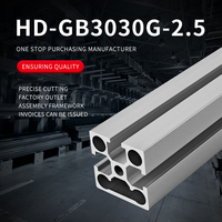 Profils en aluminium extrudé 3030 à deux et trois fentes, profils en alliage d'aluminium industriels 3030 pour ligne d'assemblage