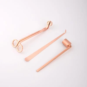 Kit de Cuidado de Velas con Logotipo Personalizado, Tijeras Grabadas en Cobre, Plata, Negro y Oro Rosa, Juego de Recortadores de Mechas para Velas - Product Image 6