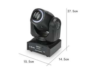 Lumière de scène à tête mobile LED 30W 60W RGB Effet gobo Spot avec contrôle DMX Activé par le son, Programmes automatiques DJ Soirée Club Événements - Product Image 3