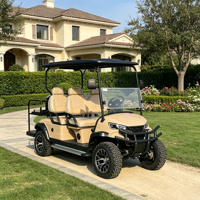 Voiturette de golf électrique de luxe 4 places avec coffre arrière intégré et couleur de carrosserie personnalisée pour le marché américain, haute efficacité