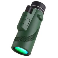 Telescopio Monocular Profesional 80x100 con Adaptador para Teléfono Inteligente para Observación de Aves, Caza y Aventuras al Aire Libre