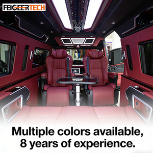 Set Completo di Sedili Auto Modificati di Lusso <span class=keywords><strong>VIP</strong></span> Personalizzabili Multicolore con Tavolo Regolabile per Toyota Hiace di Feigeer Tech - Product Image 4