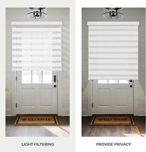 Persianas Zebra Inalámbricas <span class=keywords><strong>de</strong></span> Doble Capa, Persianas Enrollables <span class=keywords><strong>de</strong></span> Tela, Persianas Transparentes Personalizadas, Ideales <span class=keywords><strong>para</strong></span> Puertas Corredizas <span class=keywords><strong>de</strong></span> Vidrio en el Hogar y la Oficina - Product Image 5