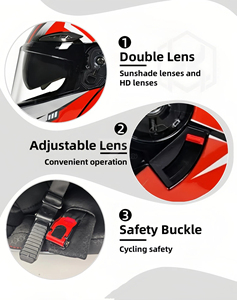 Productos calientes Cascos de motocicleta ABS para auriculares Aprobado por el DOT Accesorios personalizados para todas las estaciones - Product Image 4
