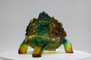 JingYue personalizado resina transparente tortuga arte transparente hogar Hotel Villa ornamento hecho a mano elegante artesanía decoración escultura - Product Image 4