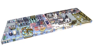 Équipement <span class=keywords><strong>de</strong></span> <span class=keywords><strong>parc</strong></span> <span class=keywords><strong>d</strong></span>'attractions pour aire <span class=keywords><strong>de</strong></span> jeux intérieure pour enfants, écoles, petits bureaux <span class=keywords><strong>de</strong></span> vente, avec combinaison toboggan et mur <span class=keywords><strong>d</strong></span>'escalade sur mezzanine - Product Image 6
