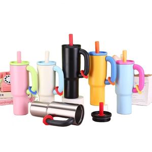 Customized <b>Large</b> Capacity 40oz Ice King 304 Stainless Steel Vacuum Insulated Thermos Tumbler Mug <b>Cup</b> Handle Straw - Product Image 1