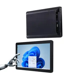 TouchWo Plug And Play USB HD MI VGA RS232 RS485 Embedded All In 1 Pc Wall Mount Capacitive Touch Screen Monitor