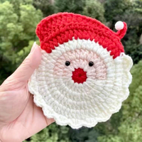 Breloques florales au crochet faites à la main du Père Noël, vente en gros, jouets floraux tricotés exquis, cadeau de Noël, fabricant