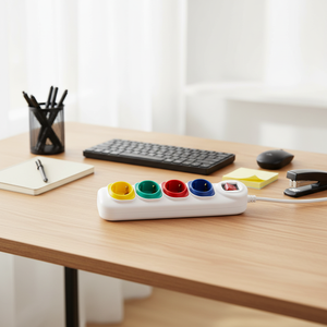 เต้าเสียบปลั๊กไฟ4ช่องเต้ารับไฟฟ้า SCHUKO ยุโรป - Product Image 2