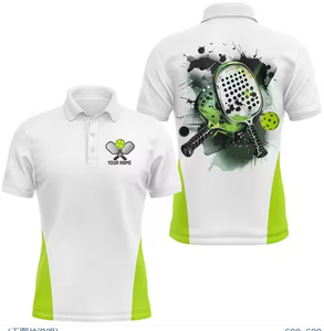 Custom Made Adults Pickleball Jersey Sport Shirt Custom Name Team Polyester Sublimation Pickle Ball Polo Shirts