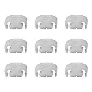 Clip de cable en forma de C de Xinyida Buckle Industry, 7.6mm, 4.3mm de diámetro del orificio, para arnés de cables automotrices L28, blanco/negro, PA66 - Product Image 5