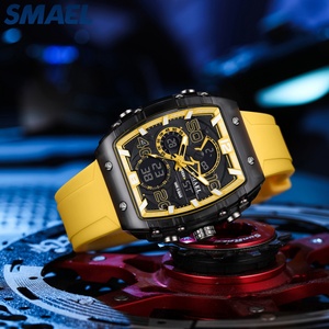 Reloj de Pulsera para Hombre SMAEL 8109 de Cuarzo, Cronógrafo Cuadrado Resistente al Agua, Correa de PU, Reloj Deportivo Masculino con Fecha Automática, Relogio Masculino - Product Image 2
