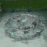 Fontaine de jardin extérieure compacte étanche IP68 avec musique et danse, lumière subaquatique RVB 3000K 24V, buse à bulles effet géyser