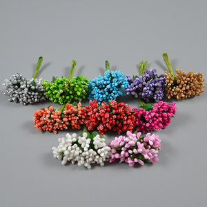 Flor artificial <span class=keywords><strong>estambre</strong></span> alambre tallo matrimonio hojas <span class=keywords><strong>estambre</strong></span> DIY corona boda caja Decoración - Product Image 6
