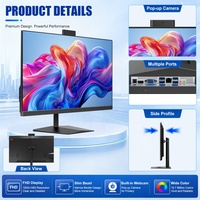 Computadora de Escritorio Todo en Uno con Pantalla LCD IPS de 23.8 Pulgadas, CPU I3 de Doble Núcleo, DDR3, para Juegos y Hogar, Windows 10/11, SSD+HDD, Gráficos UHD, 64GB GDDR4