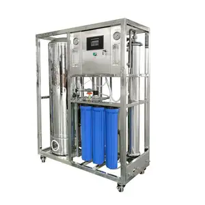 Equipamento de osmose reversa de duplo estágio, purificador de água comercial grande, 500L/H 1000L/H 1500L, purificador de água industrial
