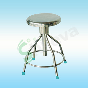 Joyful Abundance Stainless Steel Round <b>Stool</b> SLV-D4022 <b>Height</b> <b>Adjustable</b> For Hospital Laboratory Use - Product Image 1