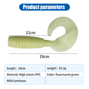 Señuelo de Pesca Luminoso Tipo Curltail, Suave, de 19 cm, Ideal para Pescar Lubina, Trucha, Lucioperca, Pescado Rayado y Otros Peces de Pesca - Product Image 6
