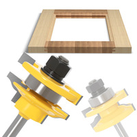 2 #   Fresa para unión de paneles grandes con vástago de 1/4'', 6mm, 12mm o 1/2'' para carpintería, para puertas de gabinetes, paneles de puertas y ventanas