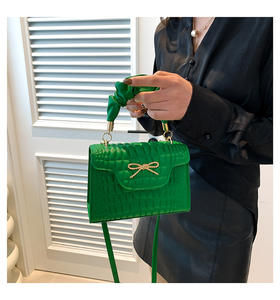 Bolso de hombro de mano cuadrado con patrón de cocodrilo para mujer Tipo de cierre de cremallera de moda Z0046 - Product Image 6