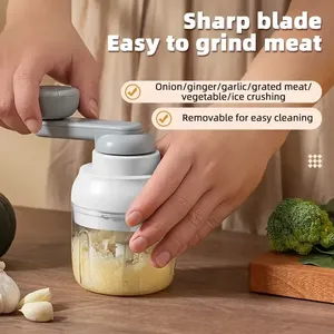 Manual Hand Cranked Garlic <b>Press</b> Multi-functional Garlic Pounder Masher Food Processor Vegetables Chopper Sustainable Easy Clean - Product Image 2
