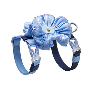 New floral lace-trimmed pet harness, cat and small <b>dog</b> <b>leash</b>, tank top style <b>dog</b> walker. - Product Image 3