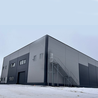 Bâtiment préfabriqué en structure métallique industrielle, atelier et entrepôt à ossature en acier haute résistance pour usine