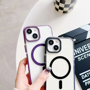 Coque de téléphone portable magnétique colorée pour iPhone 16 couverture arrière transparente pour iPhone 15 14 13 12 <span class=keywords><strong>11</strong></span> pro max - Product Image 5