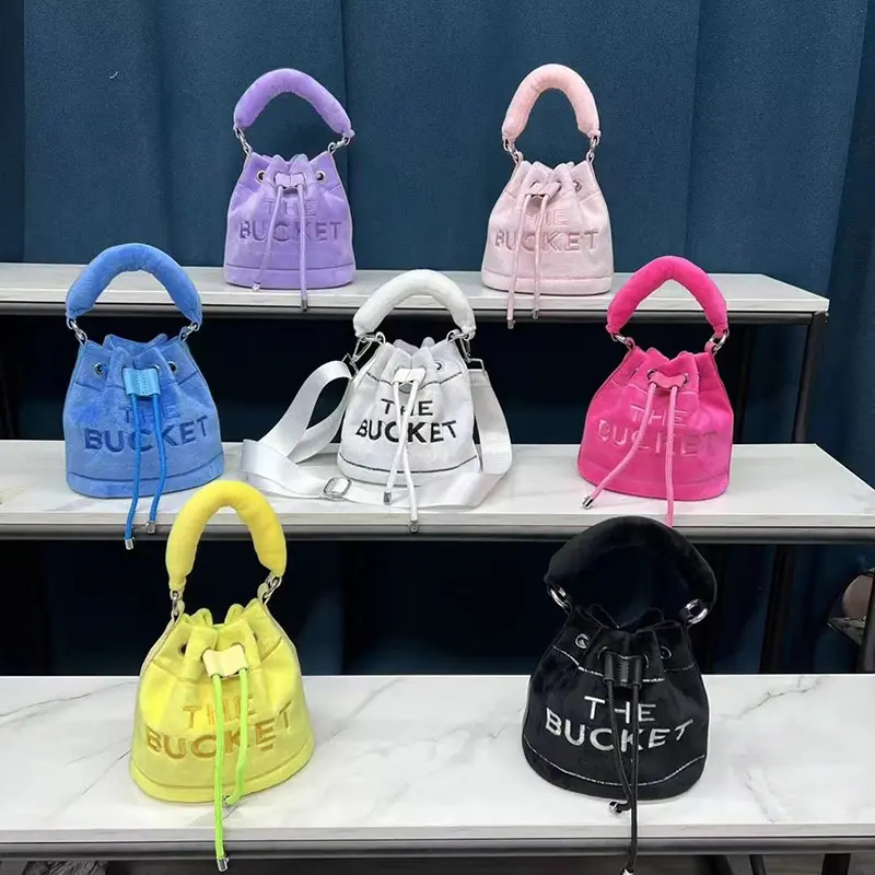 New arrival famous brand fashion PU leather crossbody purse and handbags luxury designer women shopping shoulder bucket bag
