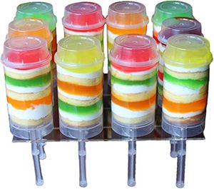 Nouveau Contenant Cylindrique Tendance Écologique Jetable en PET/PP pour Sushi à Emporter, Tube Push-Up, Gobelet Shooter avec Couvercle - Product Image 1