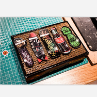Fingerboard de Madera Personalizado de la Mejor Calidad, Finger Skateboard Profesional con Tecnología de Fundición por Gravedad